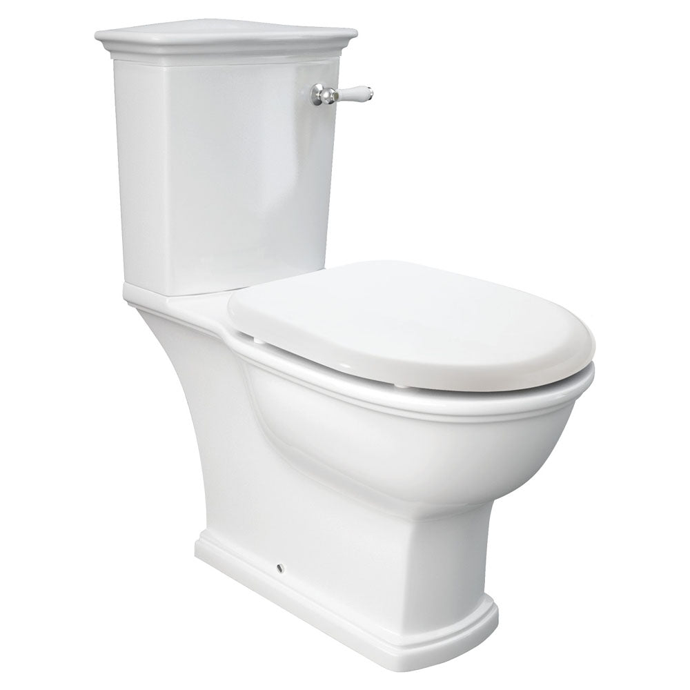 RAK Washington Front Lever Close-Coupled Toilet Suite, Alpine White with S-Trap