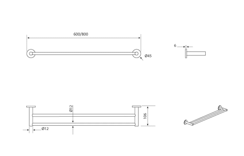 Bella Vista Mica 8-Piece Bathroom Package - Dusk Bronze