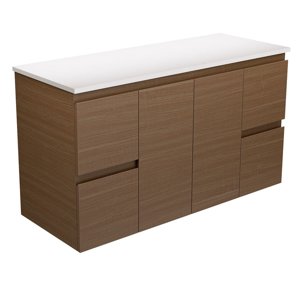 Edge Walnut 1200 Wall-Hung Cabinet