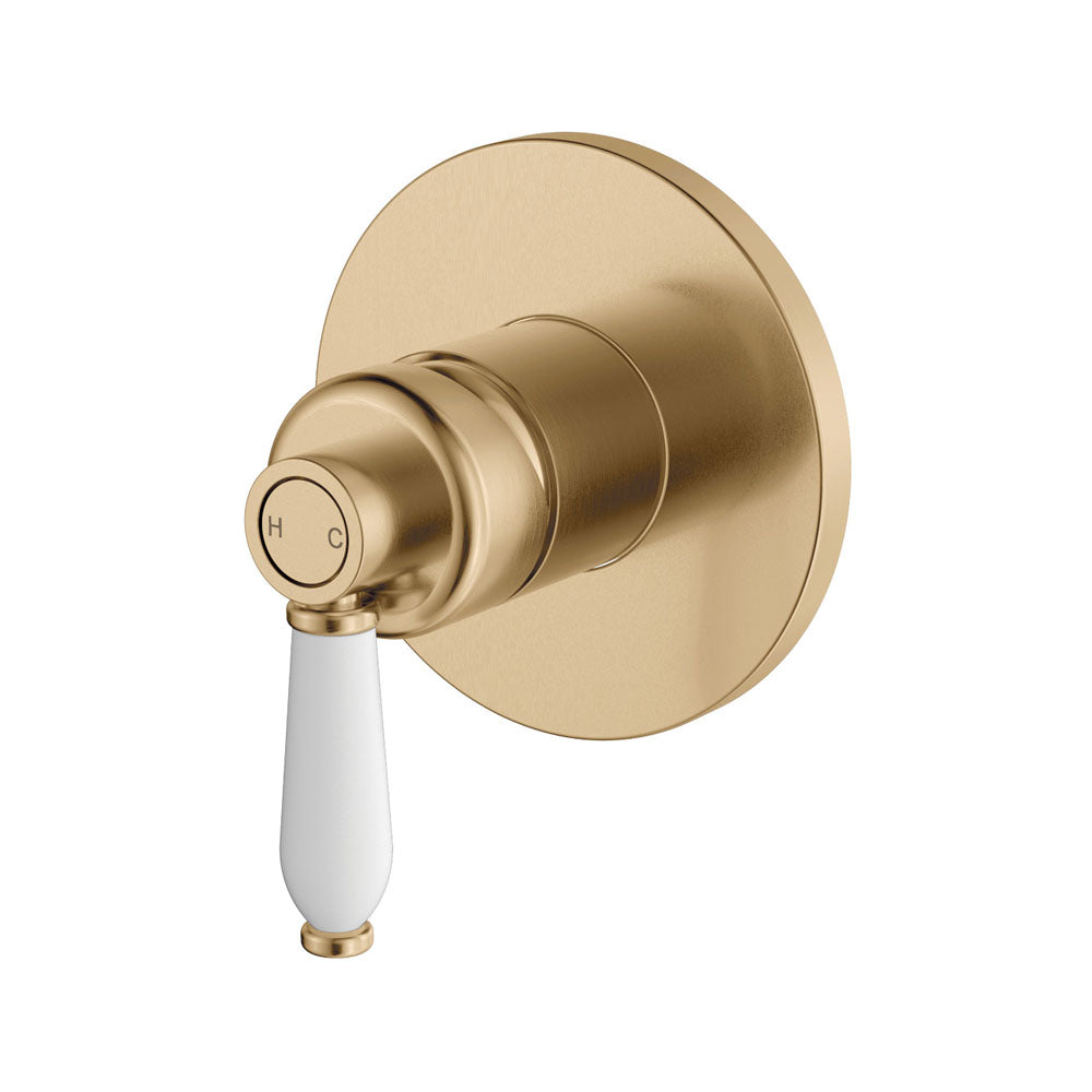 Eleanor Wall Mixer - Urban Brass / Ceramic