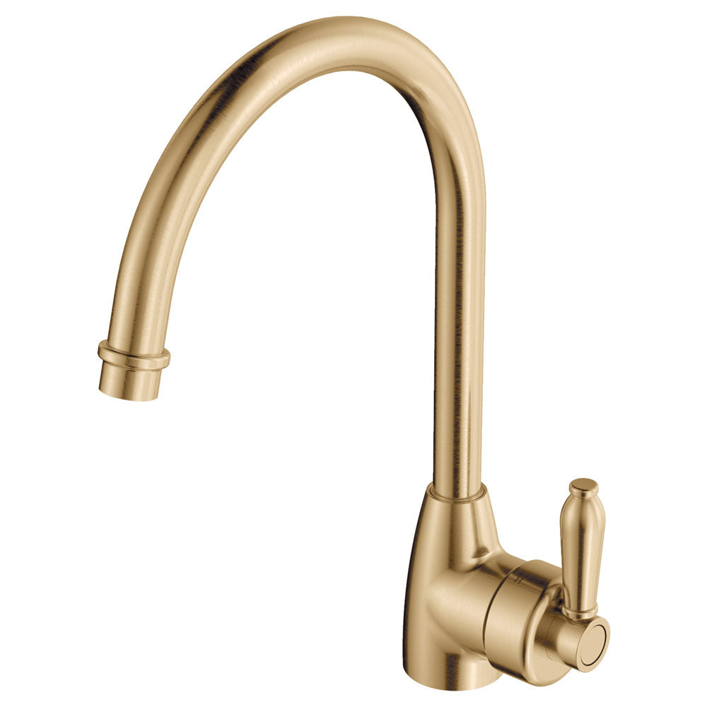 Eleanor Gooseneck Sink Mixer - Urban Brass / Urban Brass