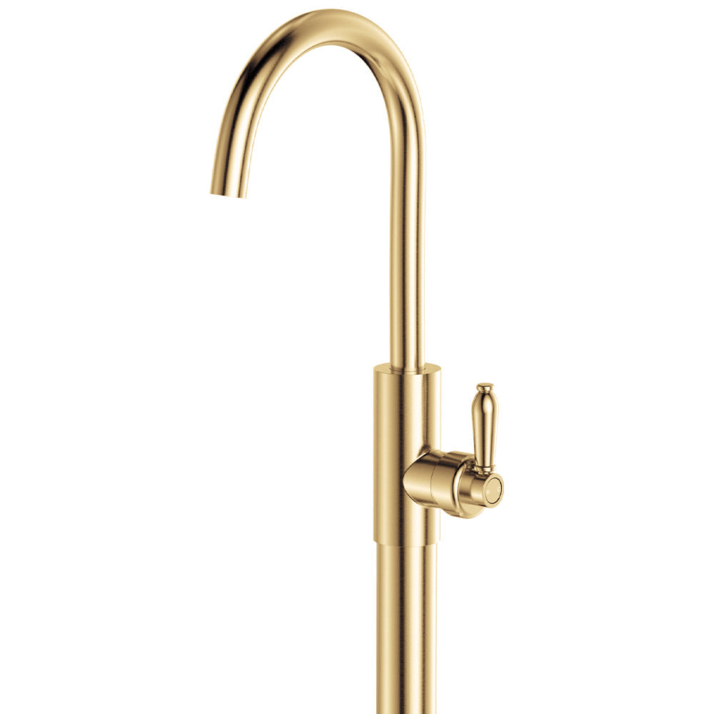 Eleanor Floor Mounted Basin/Bath Mixer