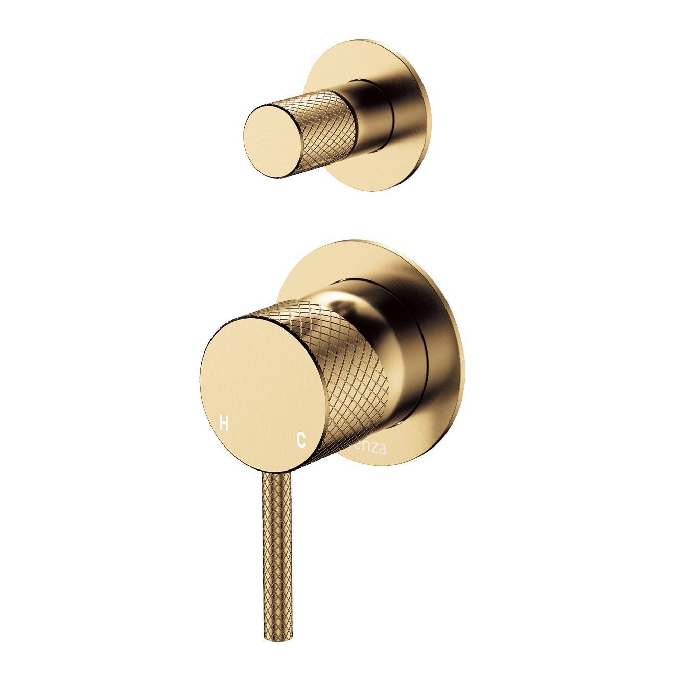 Axle Wall Diverter Mixer, Small Round Plates - Urban Brass