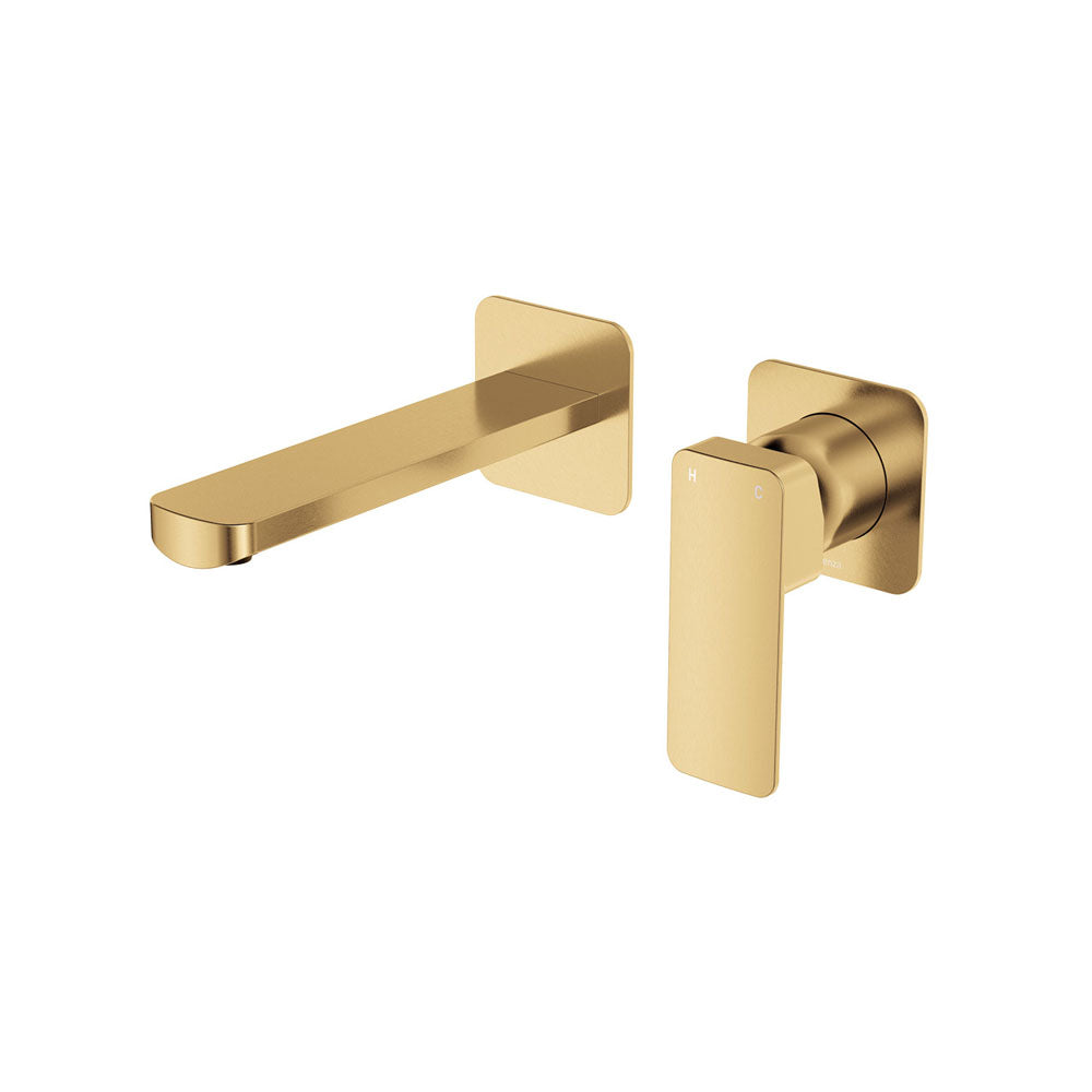 Tono Basin/Bath Wall Mixer Set, Square Plates, 160mm Outlet - Urban Brass