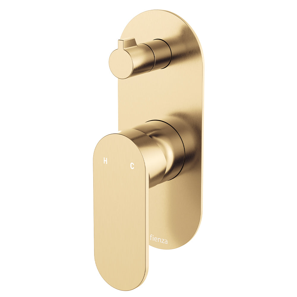 Empire Slim Wall Diverter Mixer, Large Oval Plate, Vertical - Urban Brass