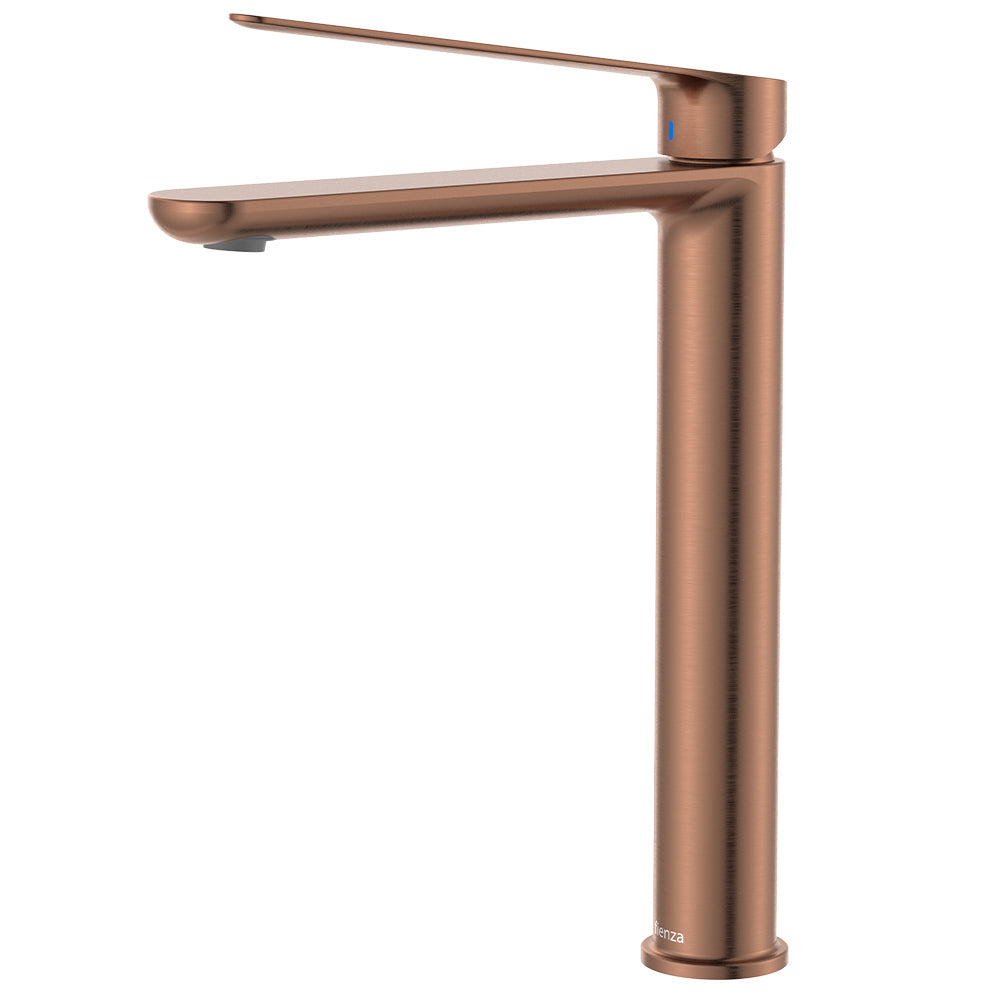 Empire Care Tall Basin Mixer - Brushed Copper
