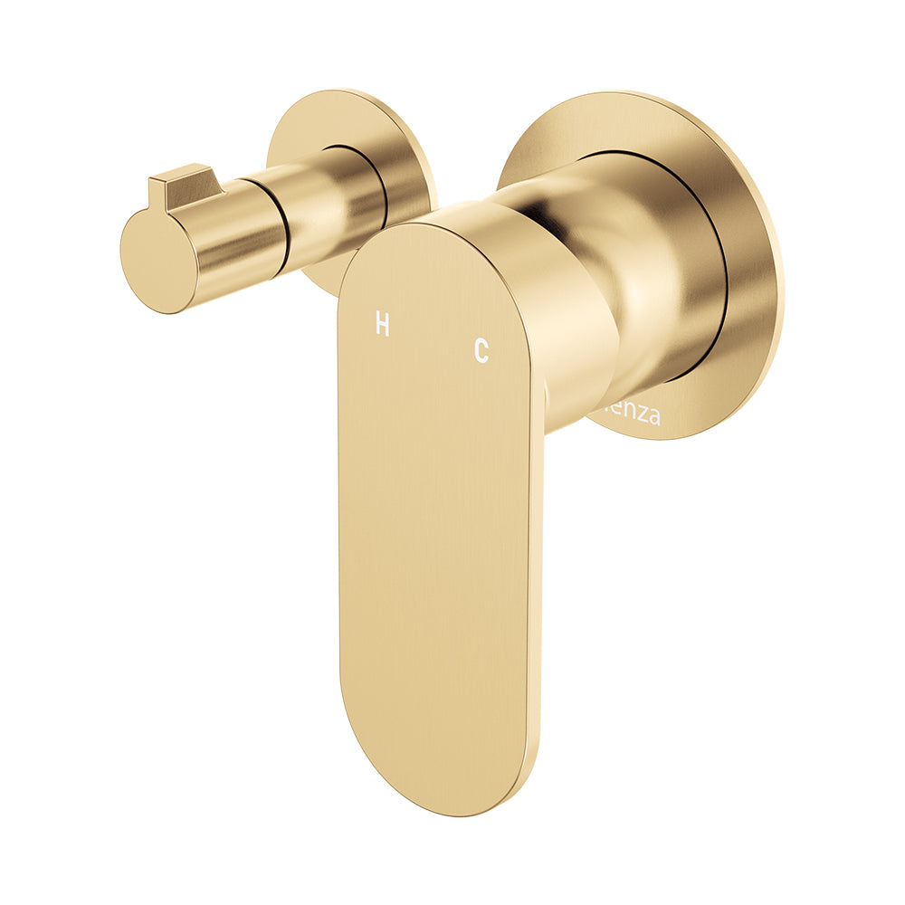 Empire Slim Wall Diverter Mixer, Small Round Plates, Horizontal - Urban Brass