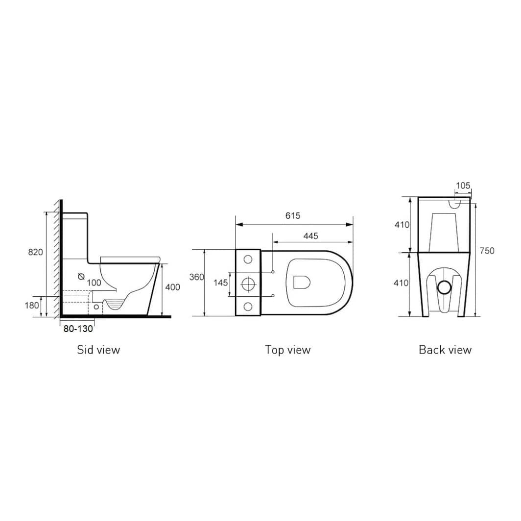 JAMIE Toilet Suite - Blue Bathware