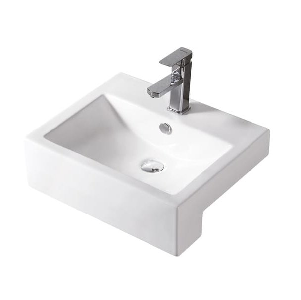 FABBRIS-II Semi-Recess Basin WB5243C-II - Blue Bathware