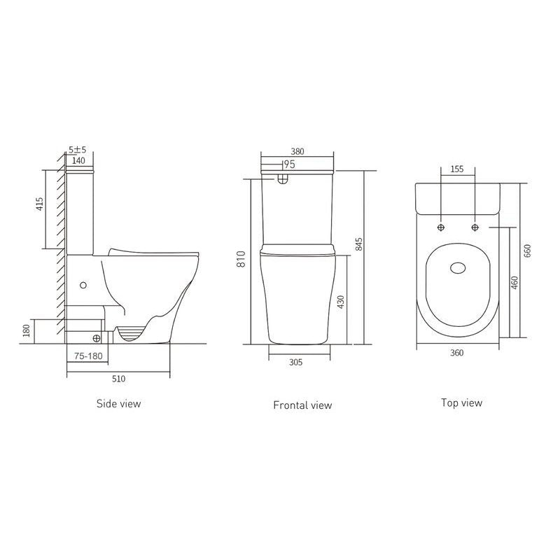 VIVO-II Toilet Suite - Blue Bathware