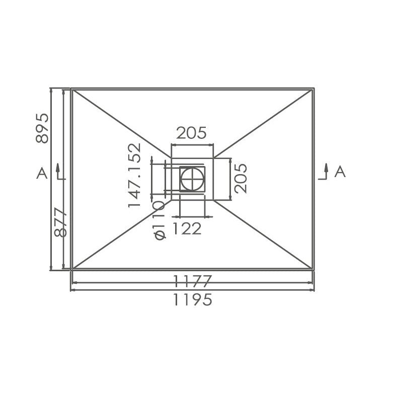 Tile Tray without Waste SB-TT1289 - Blue Bathware