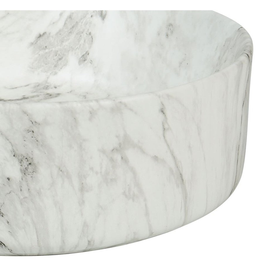 Mira 40 Round Above-Counter Basin – Matte White Finish Ceramic at Blue Bathware