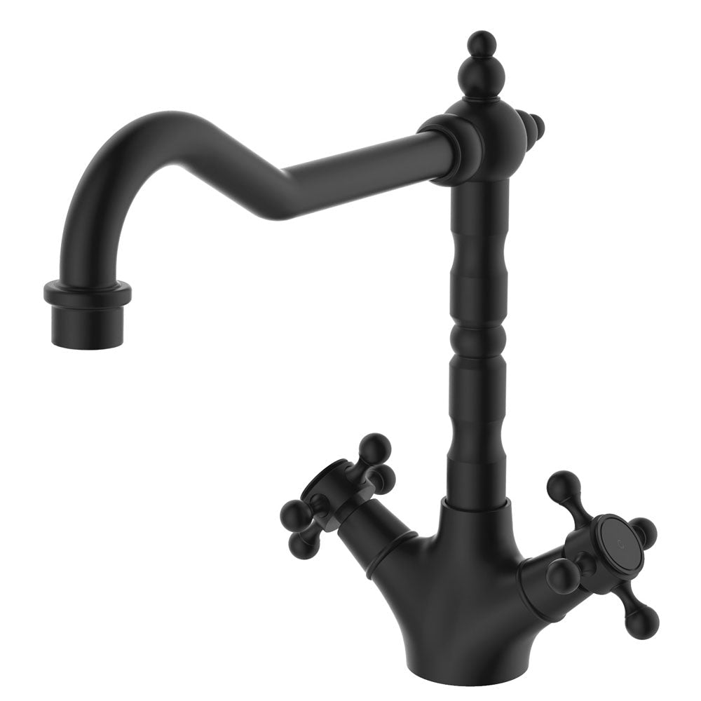 Lillian Shepherds Crook Sink Mixer - Matte Black