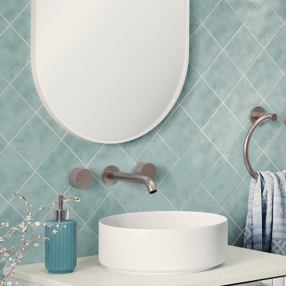 Kaya Wall Set, Round Taps, 180mm Outlet