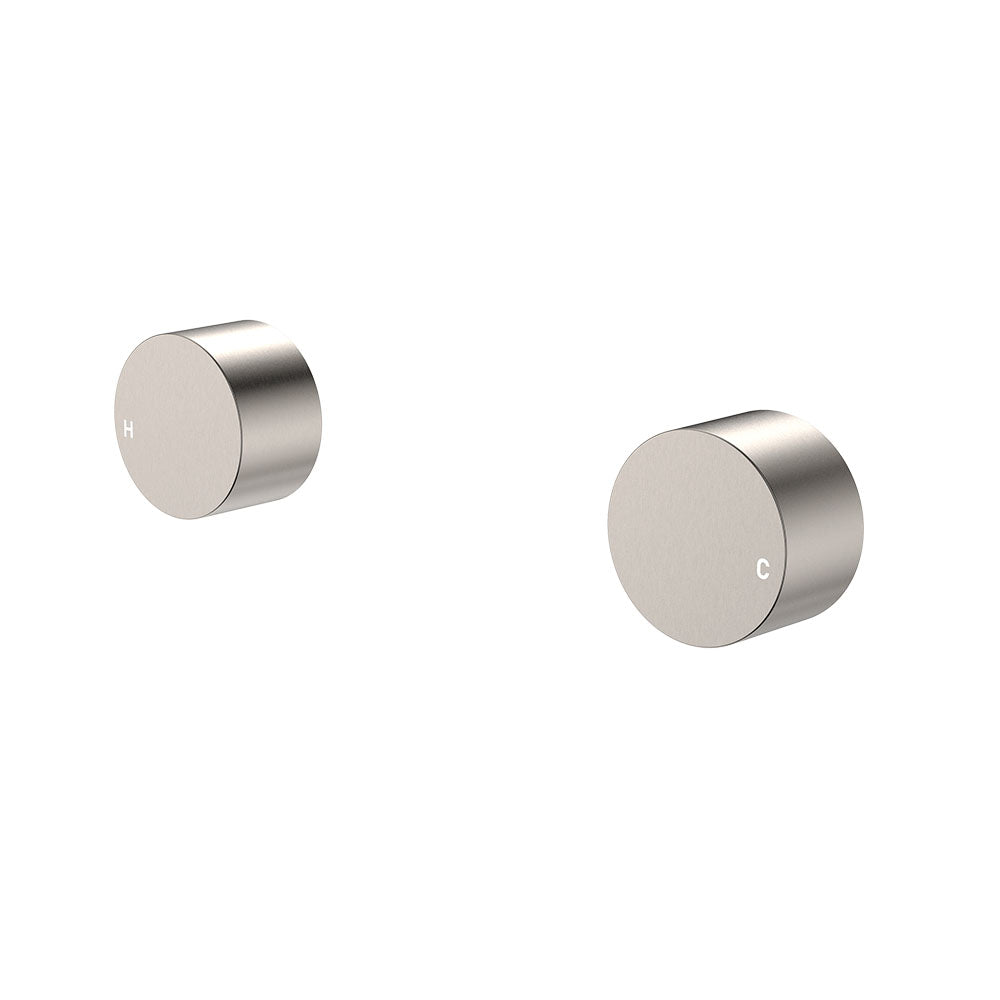 Kaya Round Wall Taps - Brushed Nickel