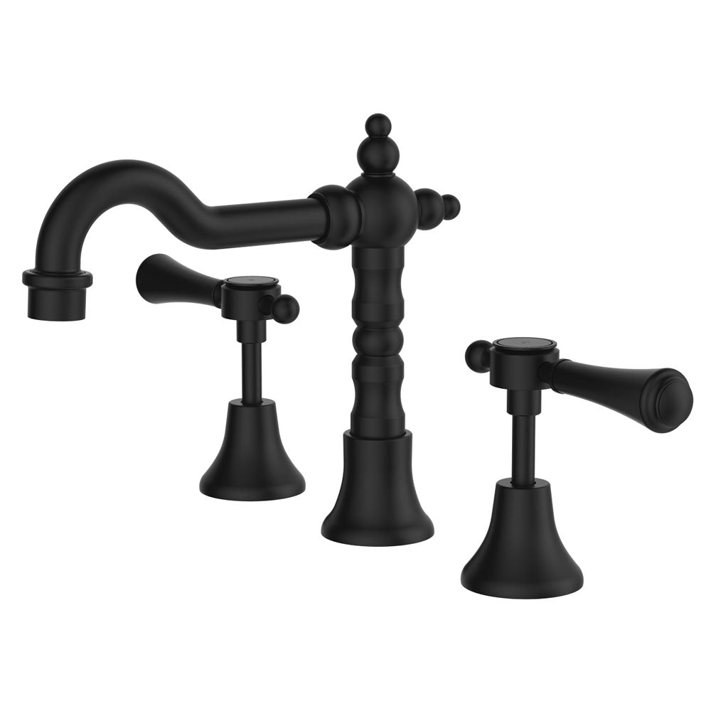 Lillian Lever Basin Set - Matte Black