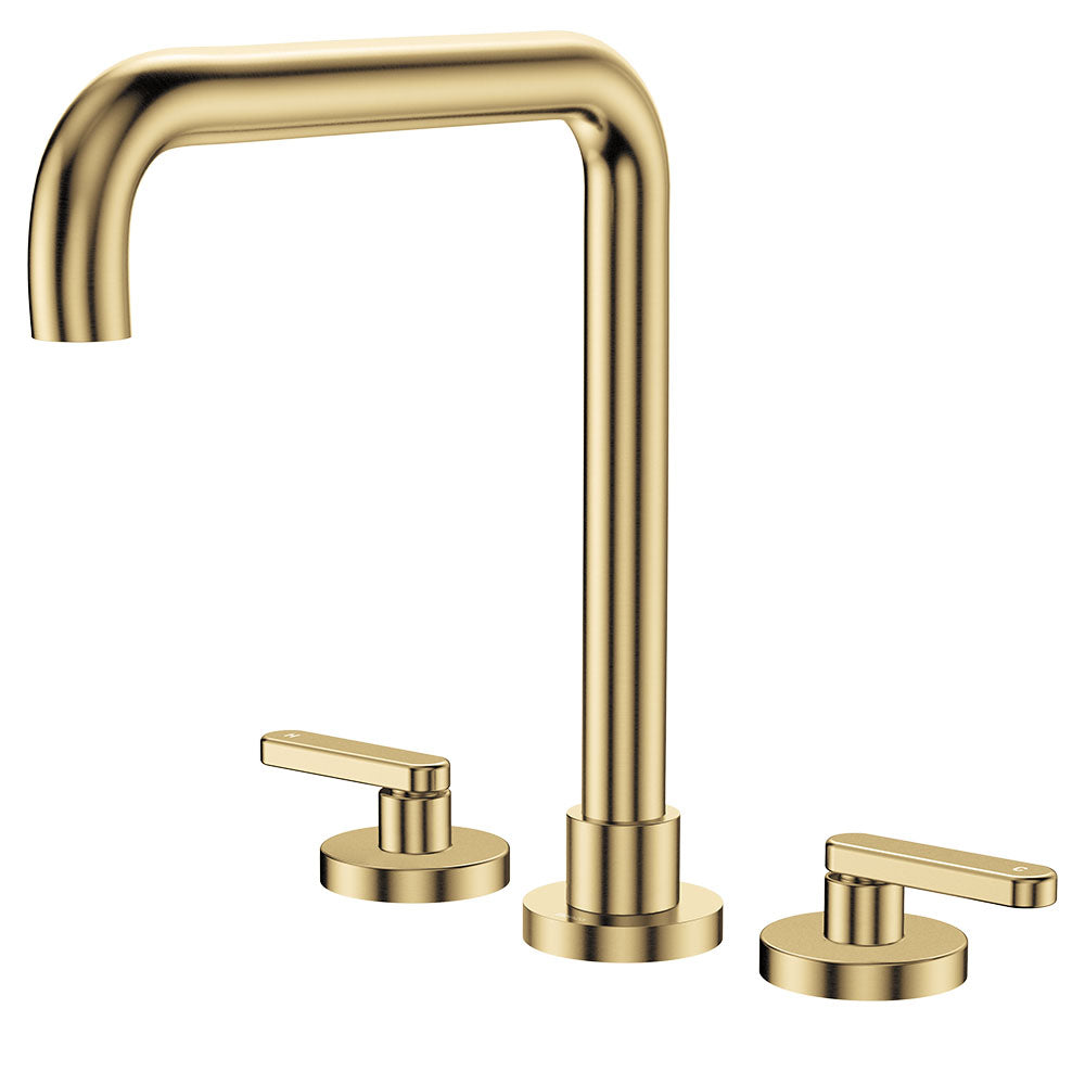 Kaya Squareline Hob Set, Lever Taps - Urban Brass