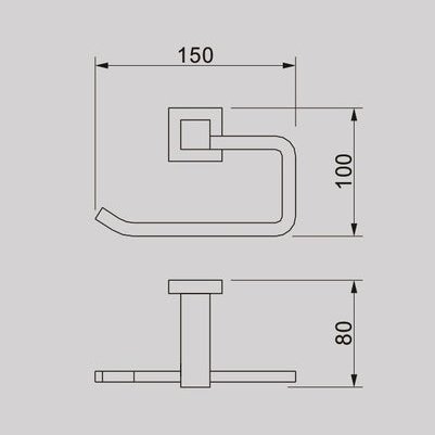 QUBI Toilet Roll Holder - Blue Bathware