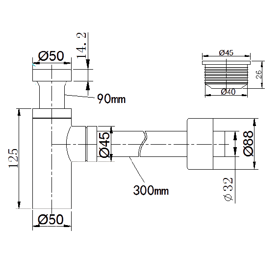 Bottle Trap - Blue Bathware