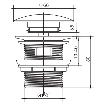 32mm Ceramic White Pop Up Waste - Blue Bathware