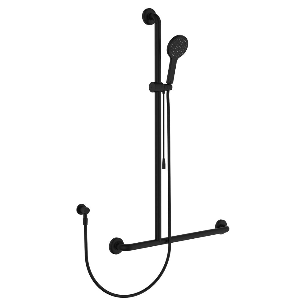 Hustle Care Inverted T Rail Shower with Push/Pull Slider - Left-Hand