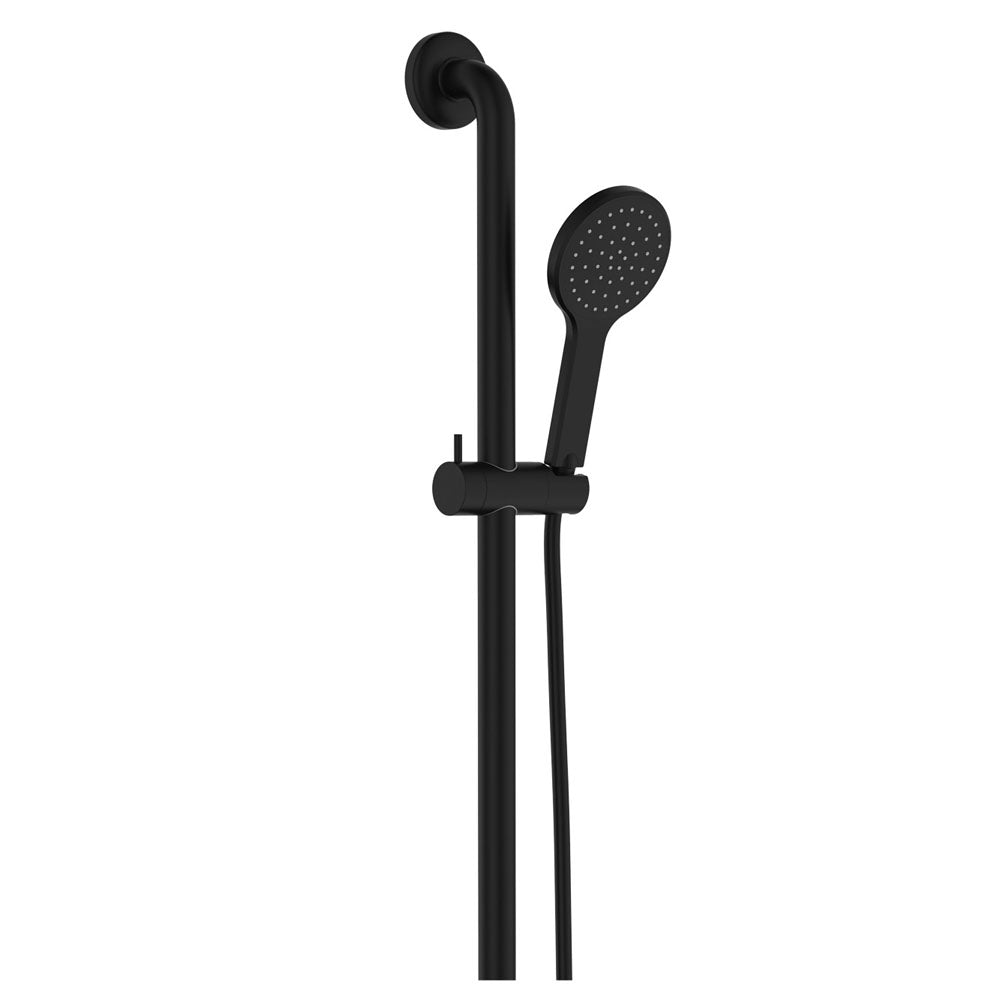 Hustle Care Matte Black Inverted T Rail Shower