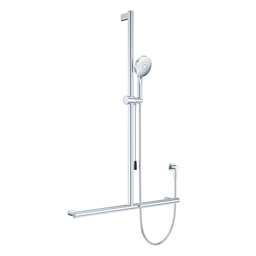 Care Inverted T Rail Shower with Push/Pull Slider - Chrome