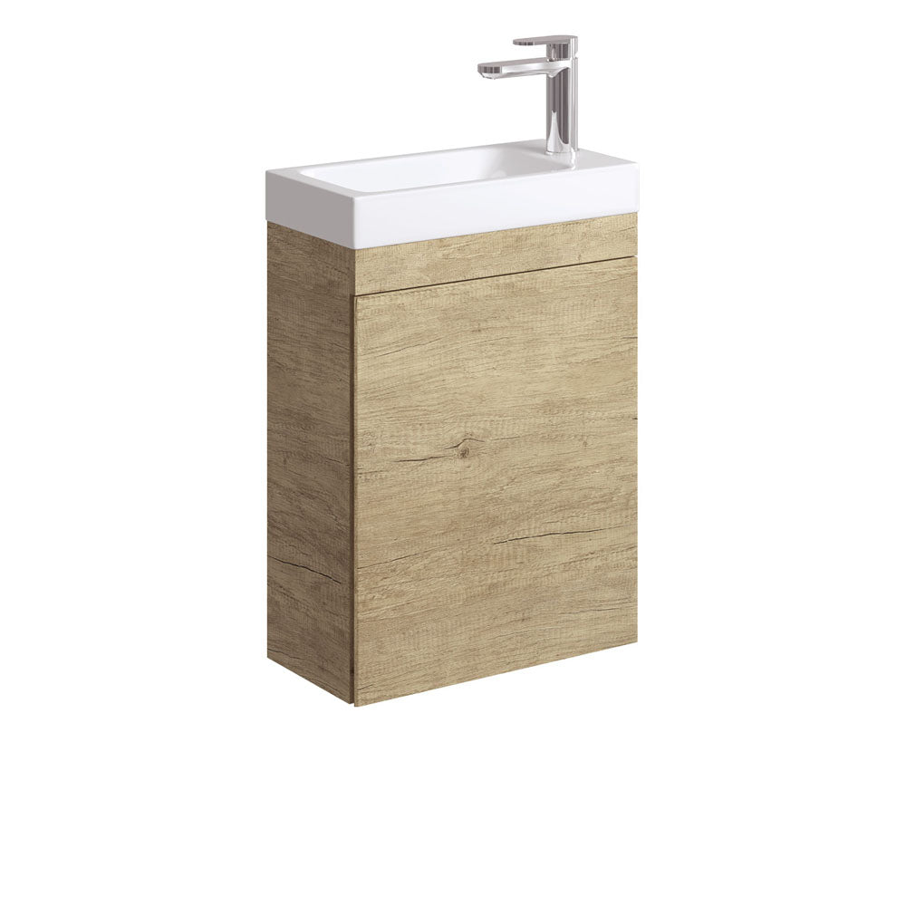 Denzel Edge 450 Ensuite Wall-Hung Vanity, Scandi Oak