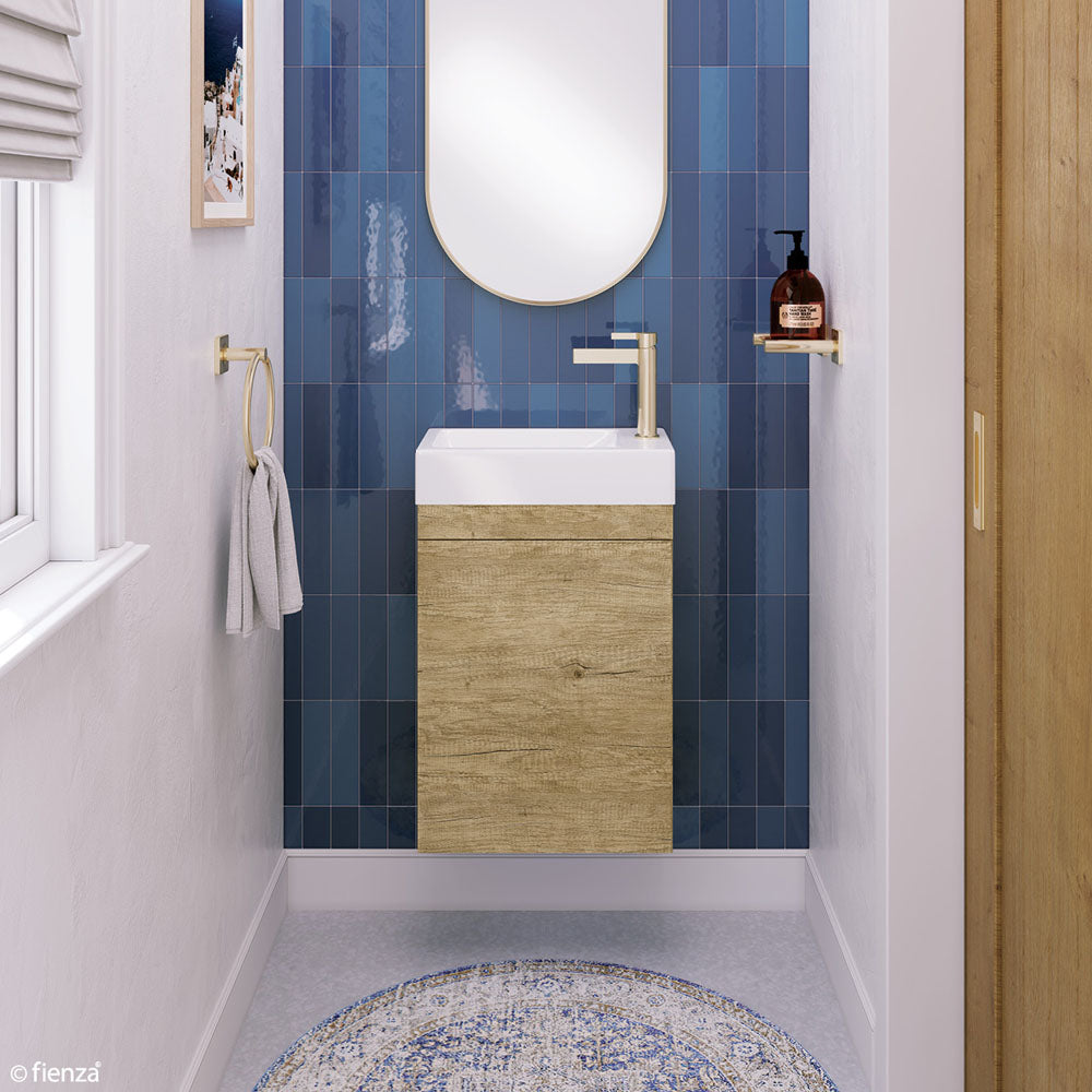 Edge 450 Ensuite Wall-Hung Vanity with Overflow, Scandi Oak