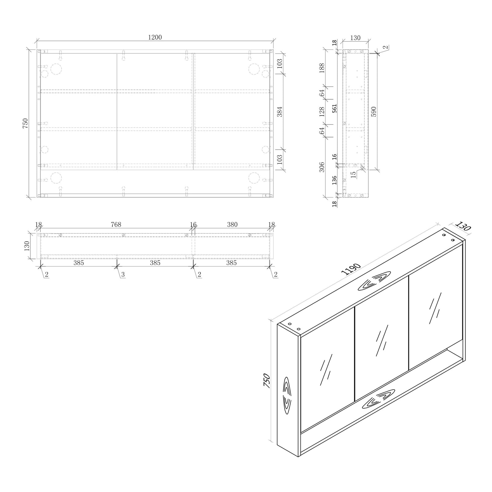 COMPLETE BATHROOM PACKAGE - EXON RANGE BRUSHED NICKEL WITH BONDI VANITY