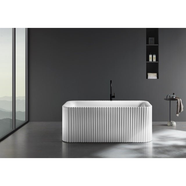 PIAZA Square Free Standing Bath Tub - Blue Bathware