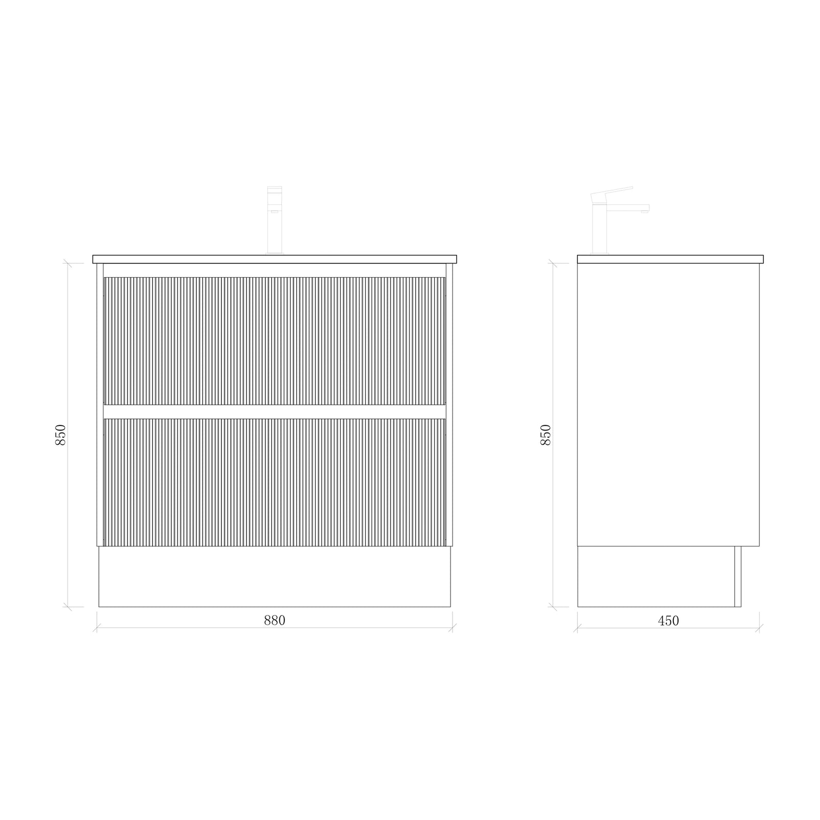 COMPLETE BATHROOM PACKAGE - EXON RANGE BRUSHED NICKEL WITH BONDI VANITY