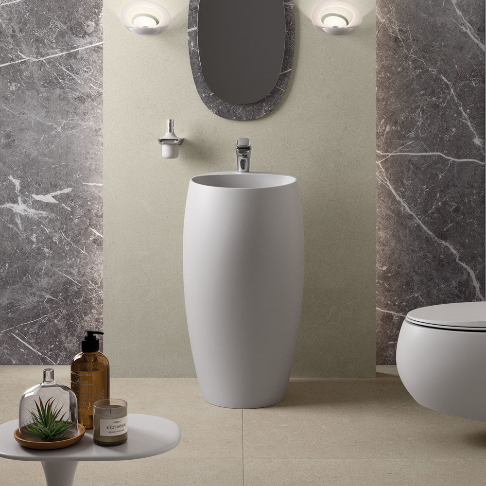 RAK Cloud Freestanding Basin, Matte White