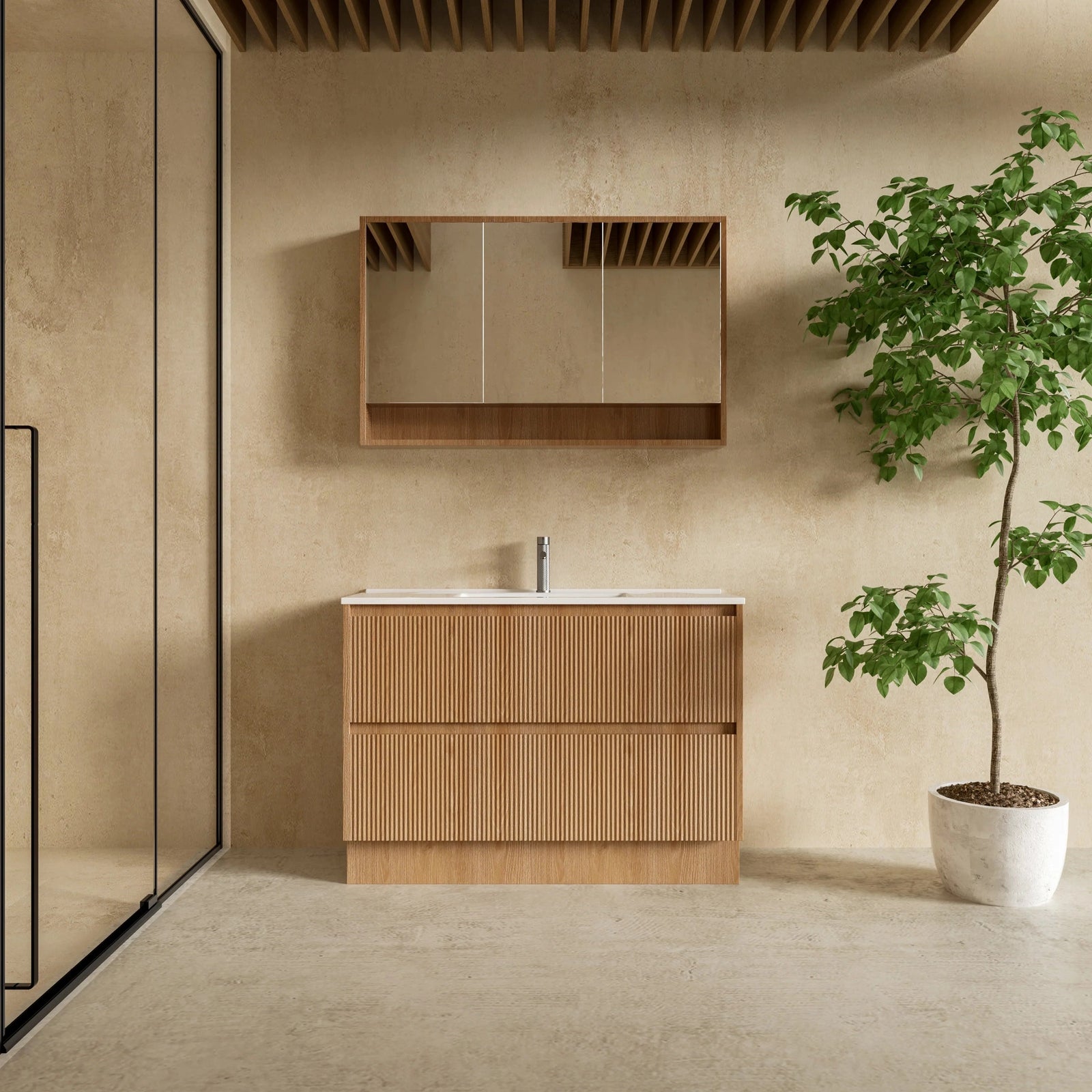 COMPLETE BATHROOM PACKAGE - EXON RANGE BRUSHED NICKEL WITH BONDI VANITY