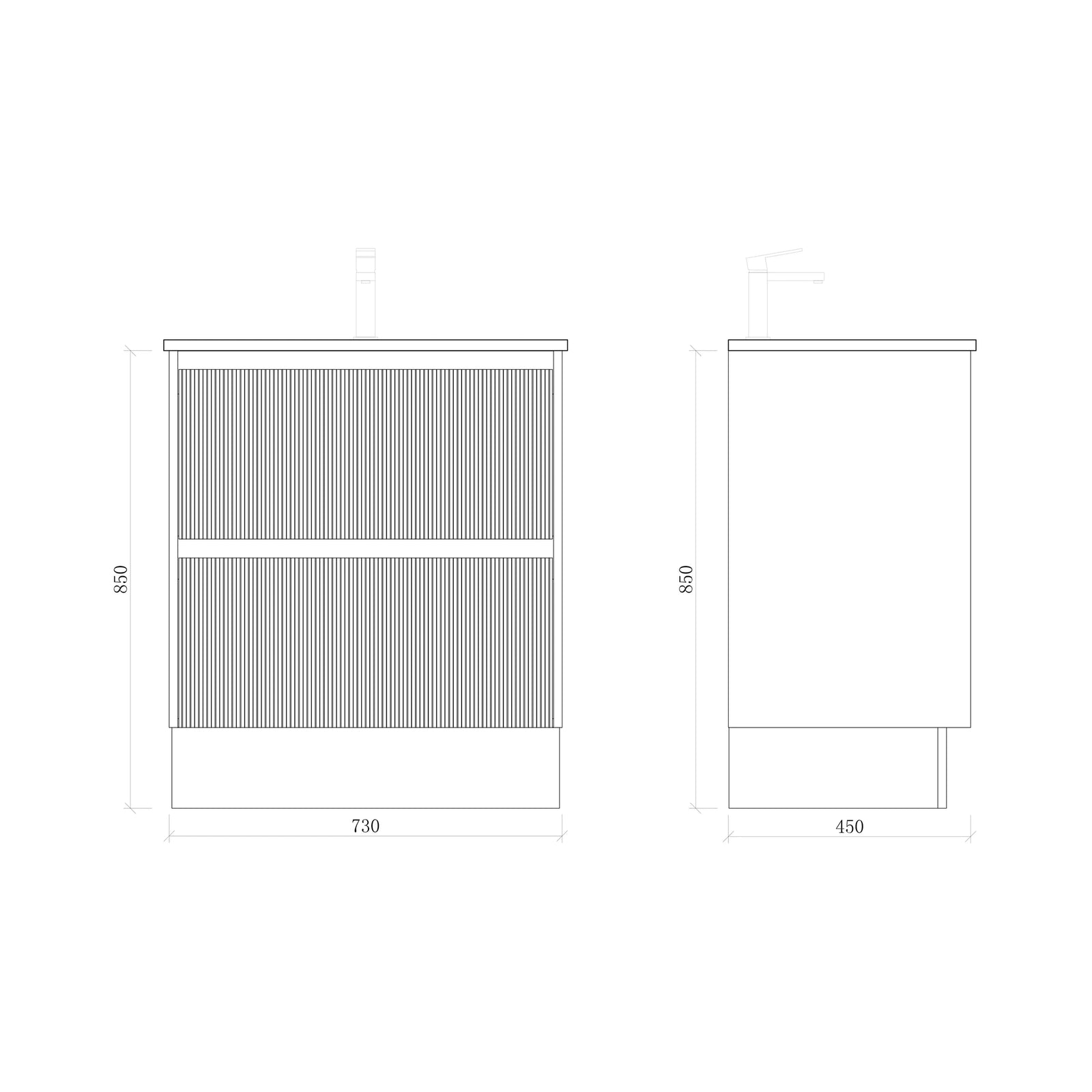 COMPLETE BATHROOM PACKAGE - EXON RANGE BRUSHED NICKEL WITH BONDI VANITY