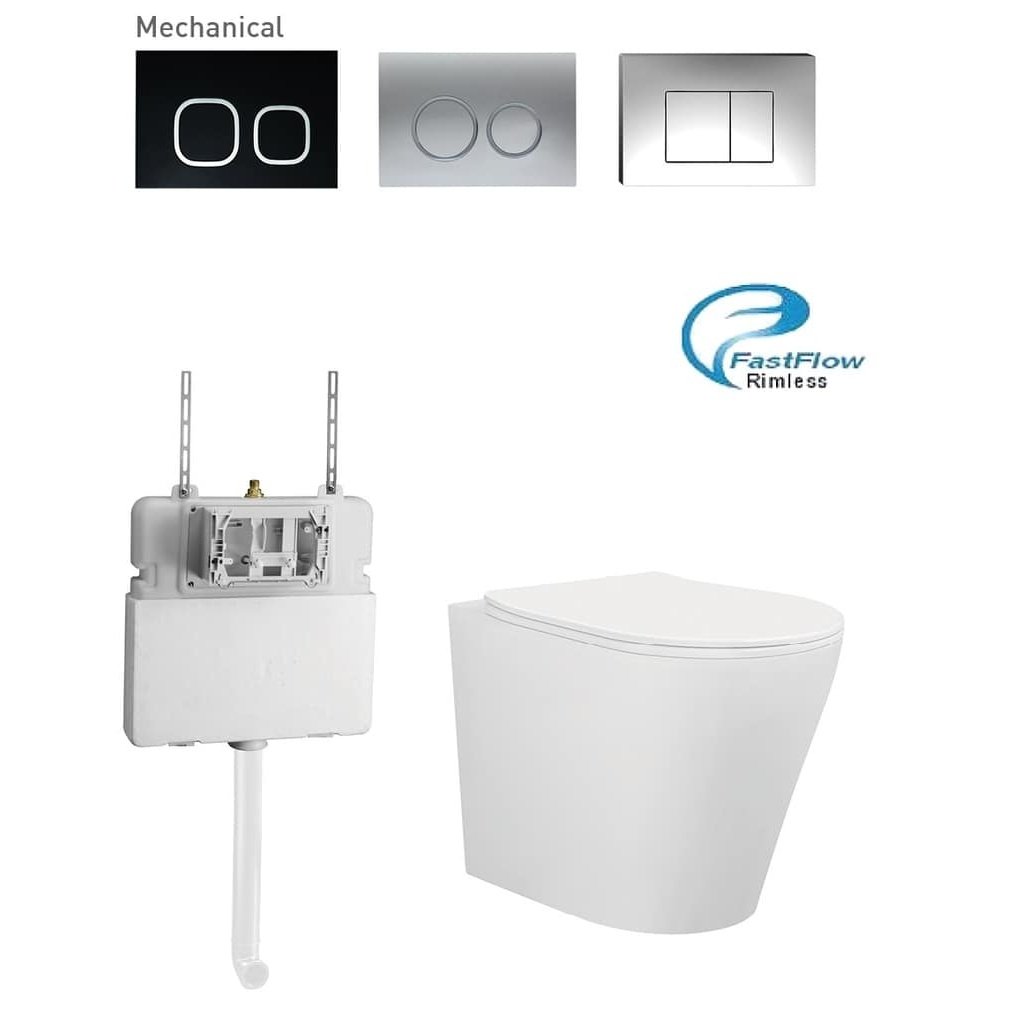 BRAVO-II Toilet Suite - Blue Bathware