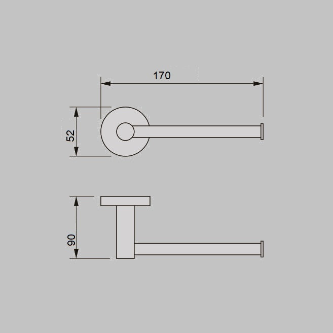 JESS Straight Toilet Roll Holder - Blue Bathware