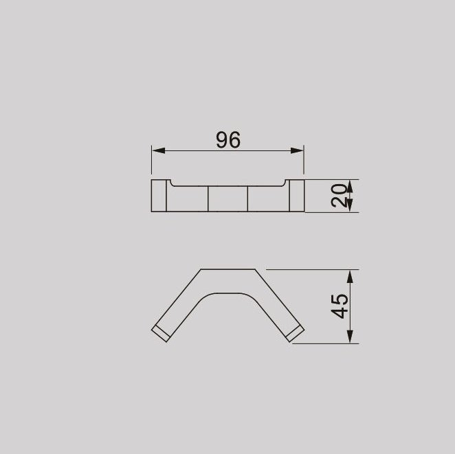 ACQUA Double Hook - Blue Bathware