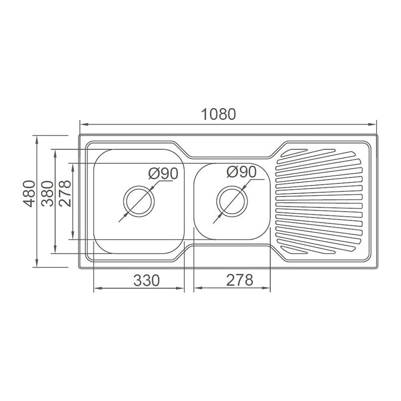 SS FN108SQ - Blue Bathware