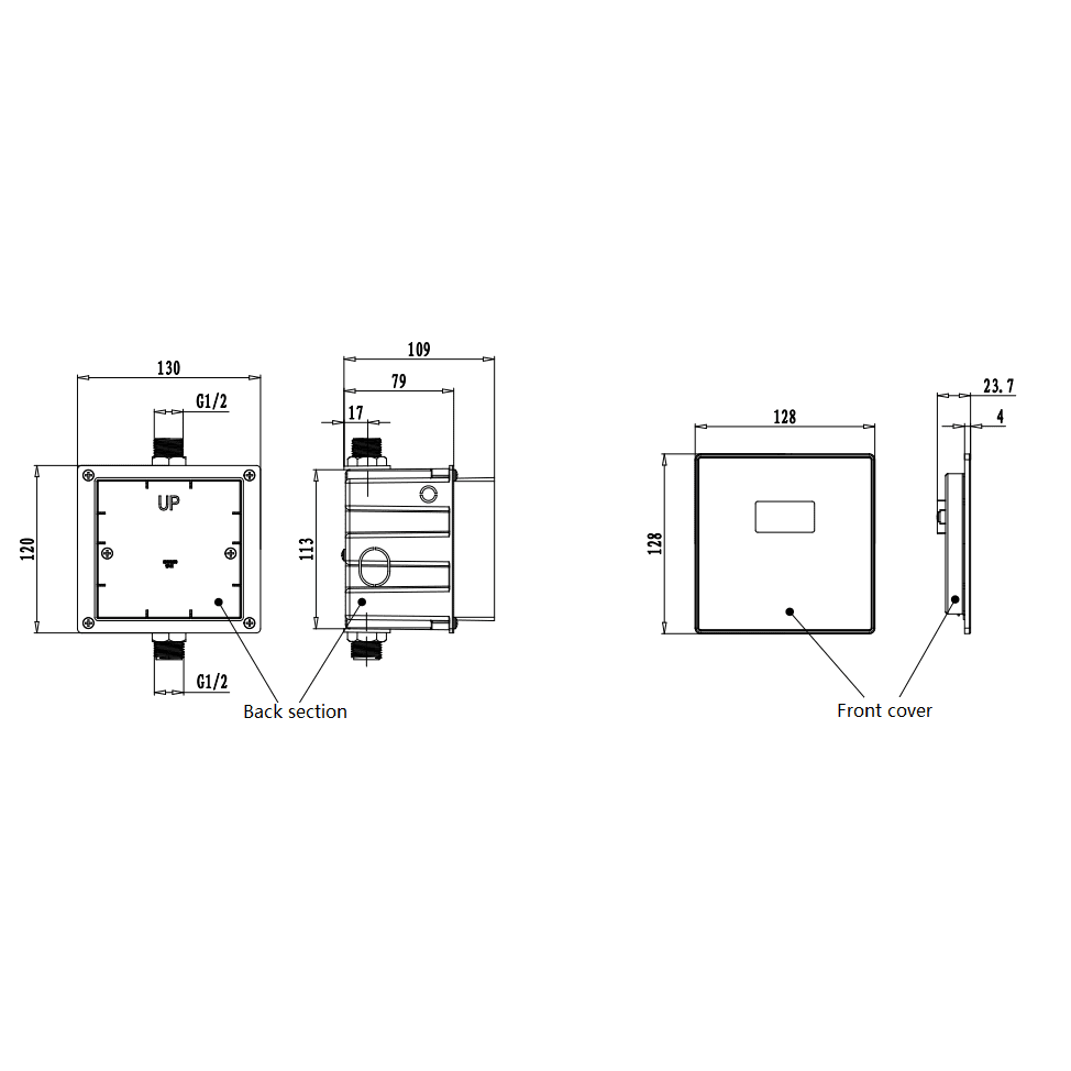 Smart-Demand Sensor Flush URSES01 - Blue Bathware