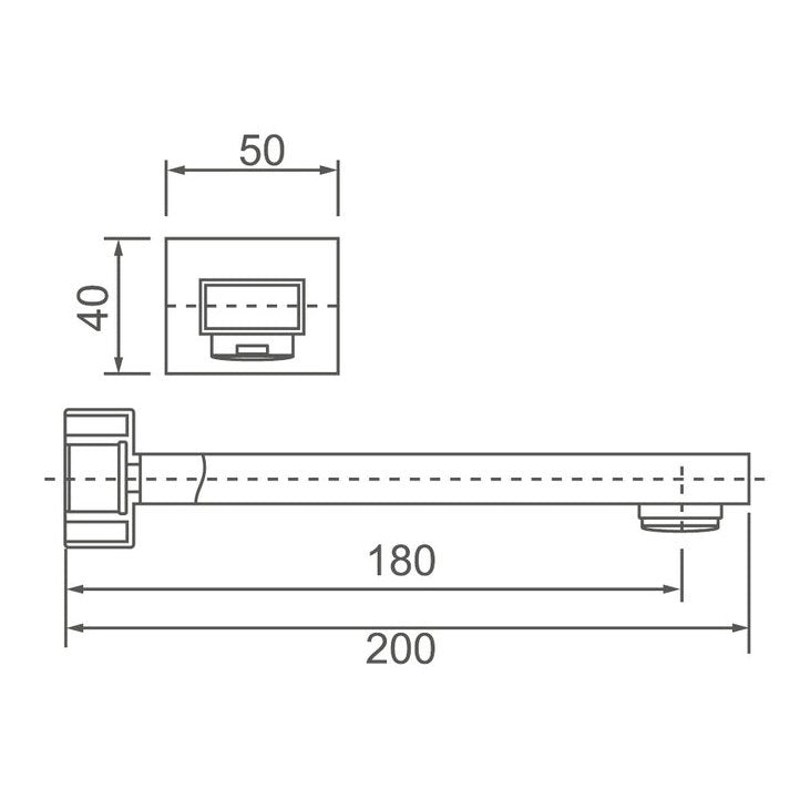 ACQUA Fixed Bath Spout WT 609 - Blue Bathware