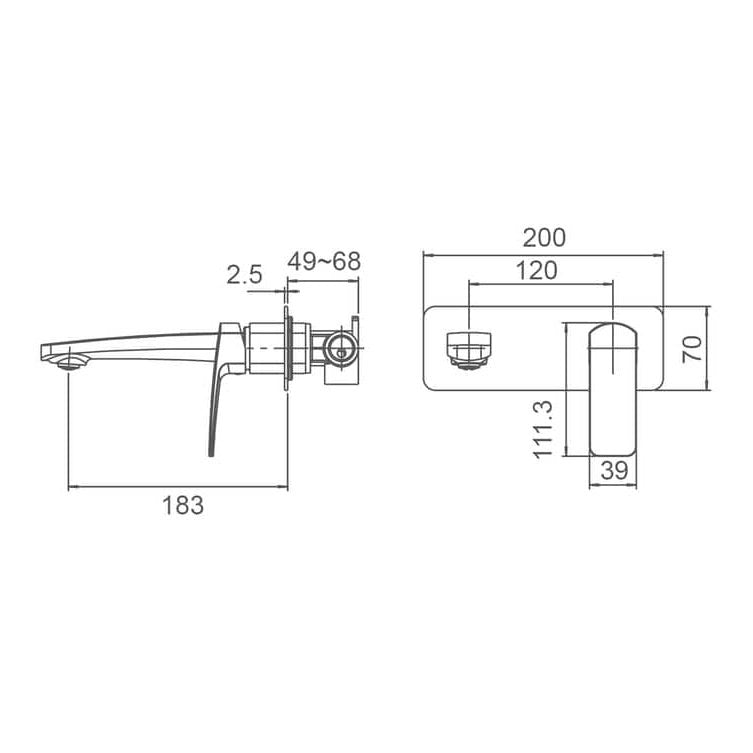 BRAVO-II Basin/Bath Set WT 3507 - Blue Bathware