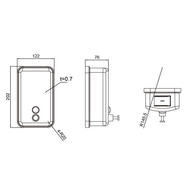 MOBI Soap Dispenser with Viewing Window (TP DP120)