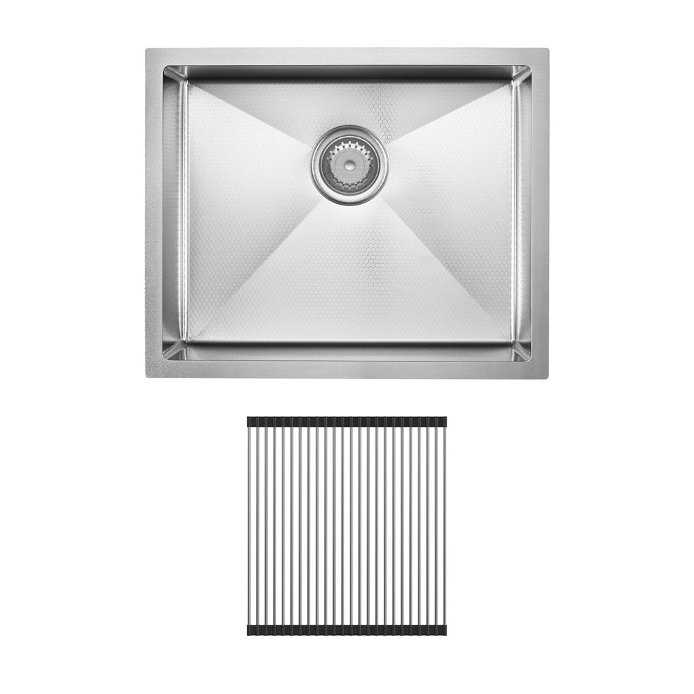 Hana Anti-Scratch 40L Single Kitchen Sink Kit, Stainless Steel