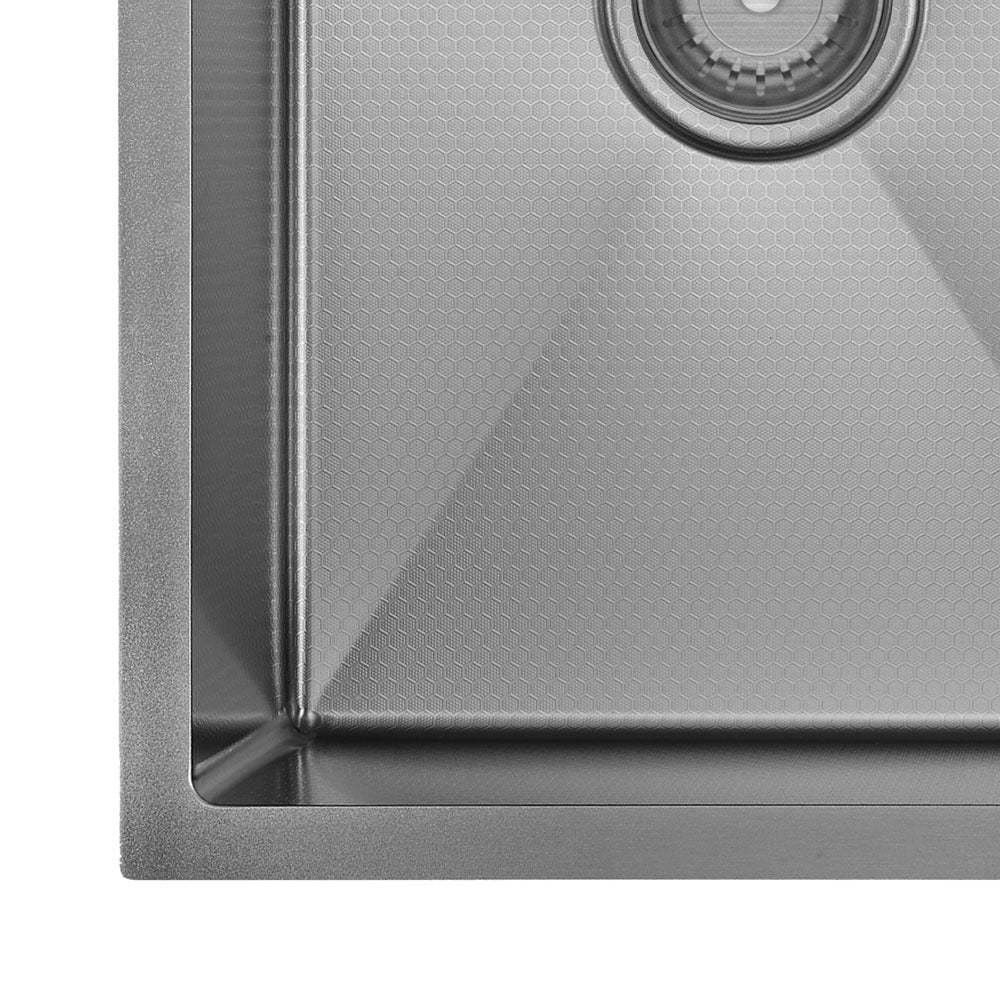Hana Anti-Scratch 27L/27L Double Kitchen Sink, PVD Gun Metal