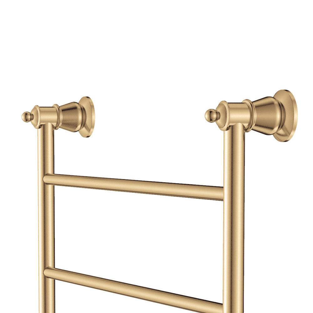 Lillian Heated Towel Rail, 600 x 1200mm, Urban Brass