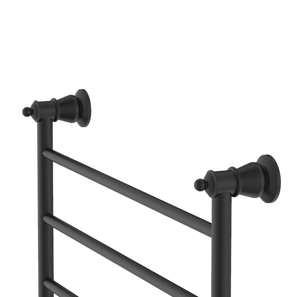 Lillian Heated Towel Rail, 600 x 450mm, Matte Black