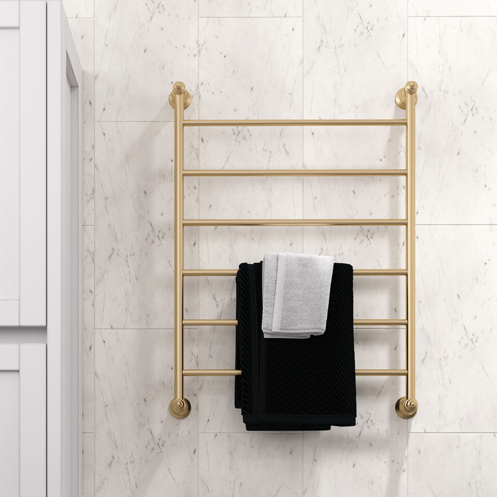 Lillian Heated Towel Rail, 600 x 800mm, Urban Brass