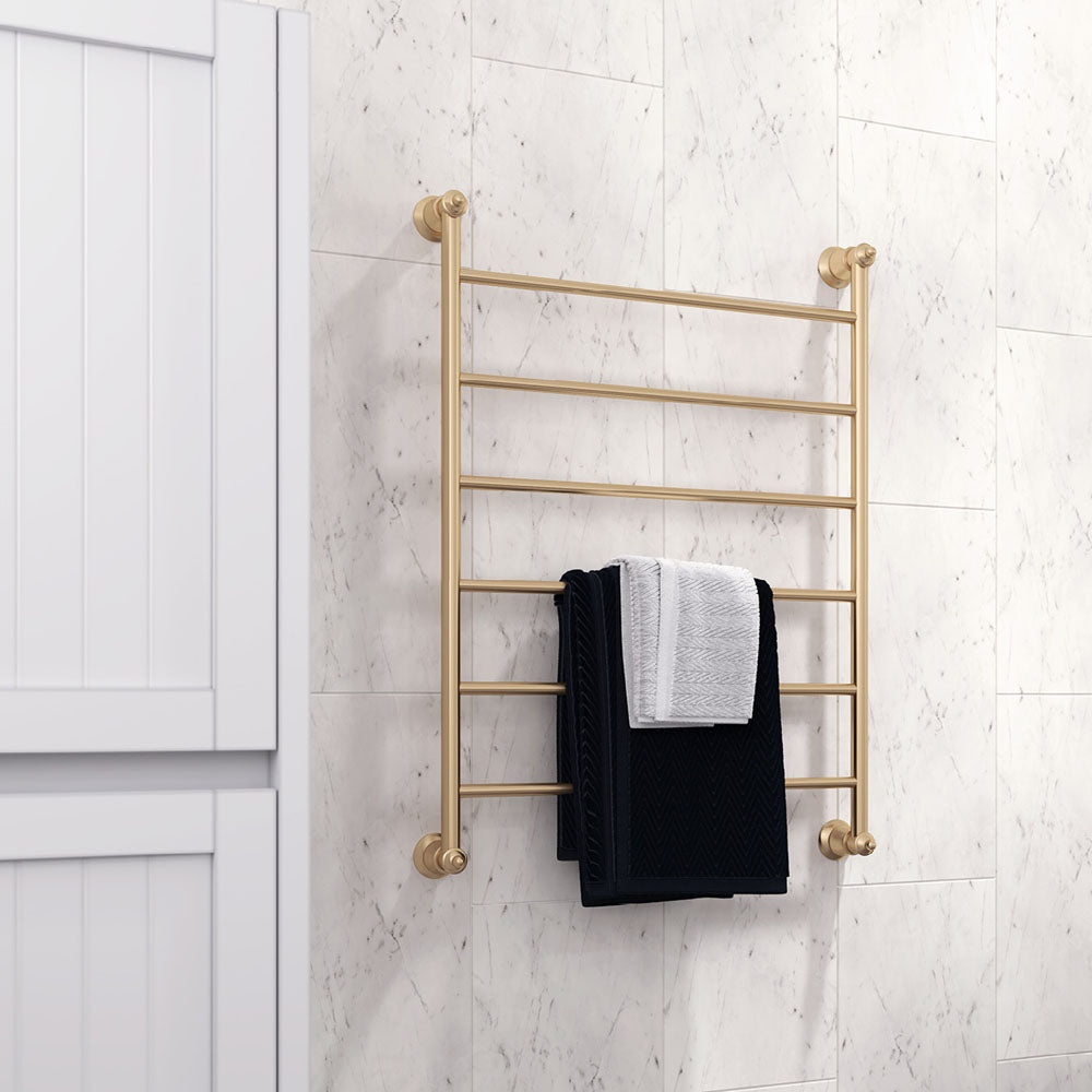 Lillian Heated Towel Rail, 600 x 800mm, Urban Brass