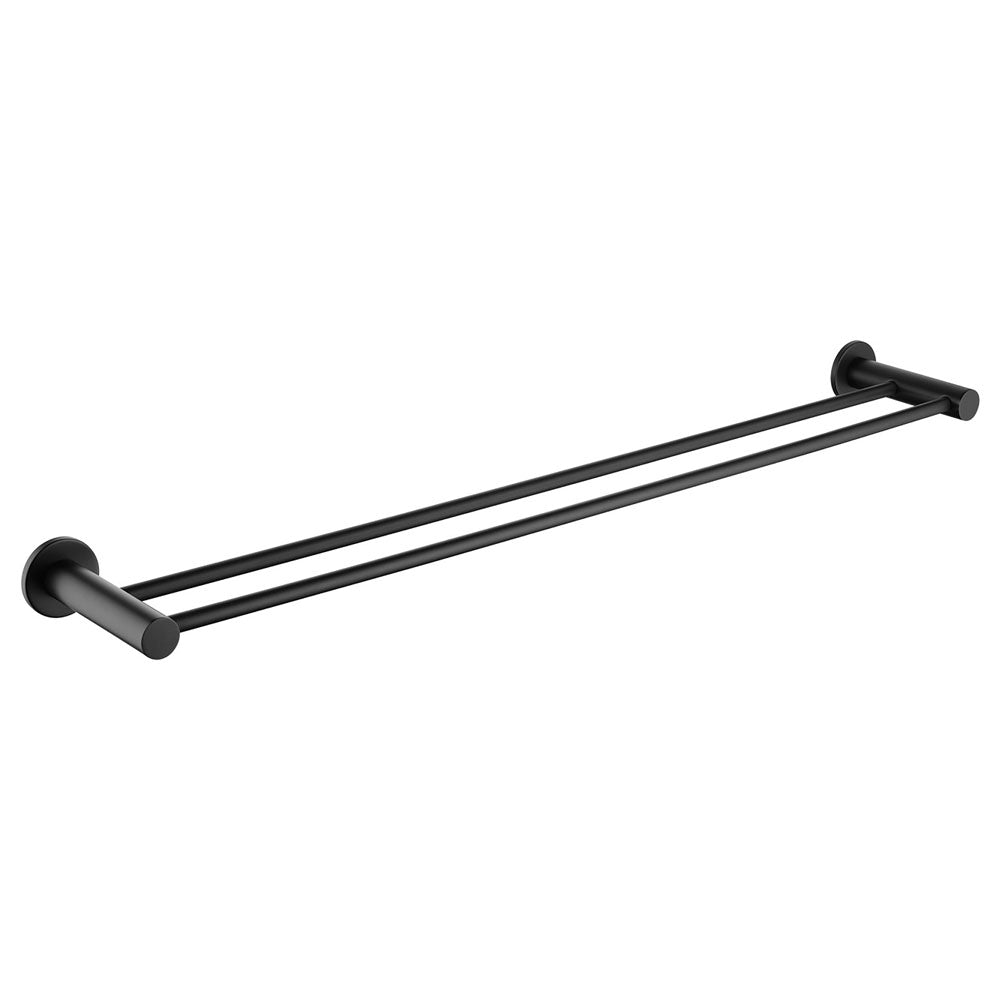 Hustle Double Towel Rail, Matte Black